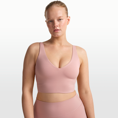 NikeSKIMS Matte Women's Printed V-Neck Long-Line Bra. Nike.com